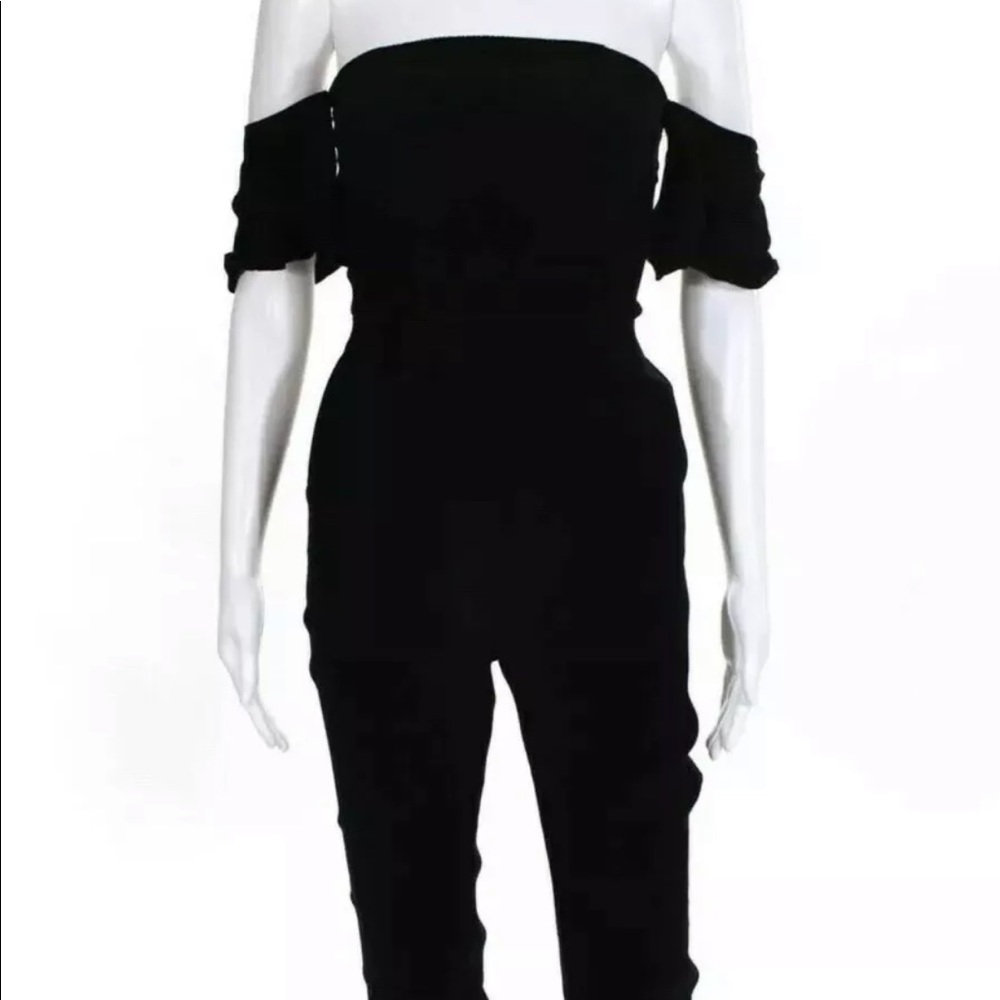 Cupcakes and cashmere off shoulder jumpsuit romper
